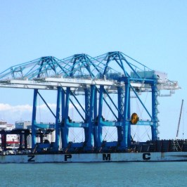 Container Cranes on a Ship