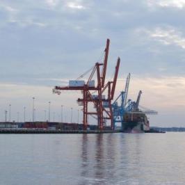 Container Ship Cranes at Portsmouth Marine Terminal