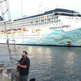 Steve Forss aboard the American Rover