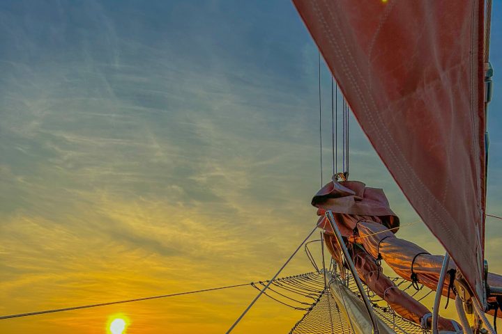 a large crane on the back of a boat